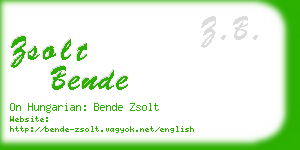 zsolt bende business card